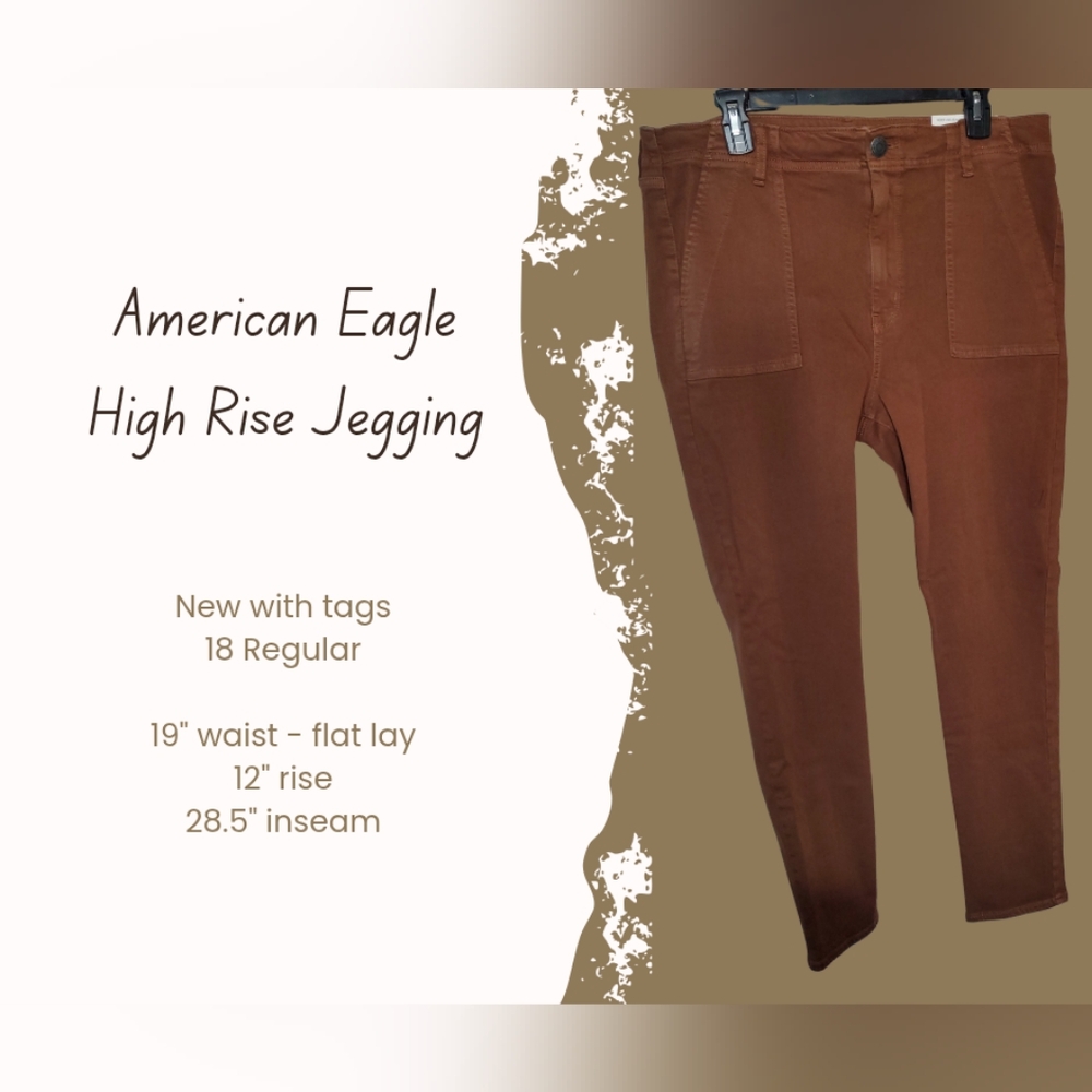 NWT American Eagle Brown High Rise Jegging Size 19 Regular
